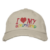 I Love My Girlfriend Baseball Cap