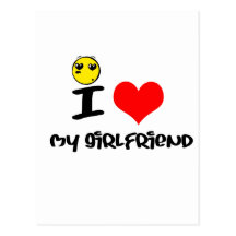 I love my Girlfriend Postcard