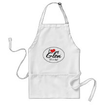 I Love My Glen (It's a Dog) Aprons