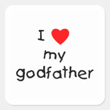 I Love My Godfather Stickers