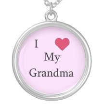 I Love My Grandma (Pink) Custom Necklace