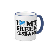I Love My Greek Husband Coffee Mugs