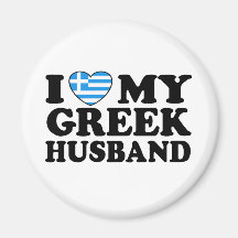 I Love My Greek Husband Fridge Magnets