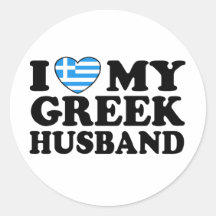 I Love My Greek Husband Sticker