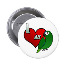I Love my Hahn's Macaw Buttons
