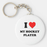 I love My Hockey Player Keychains