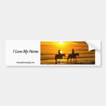 I Love My Horse Today Bumpersticker Bumper Sticker