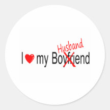 I Love My Husband Round Sticker