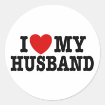 I Love My Husband Sticker