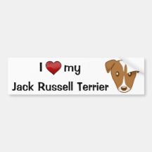 I love my Jack Russell Terrier Adesivos