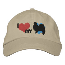 I Love my Japanese Chin Embroidered Hat
