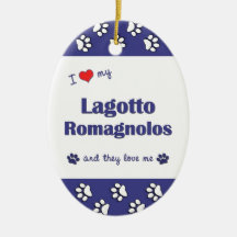 I Love My Lagotto Romagnolos (Multiple Dogs) Christmas Ornament