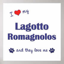I Love My Lagotto Romagnolos (Multiple Dogs) Posters
