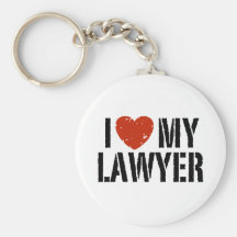 I Love My Lawyer Keychain