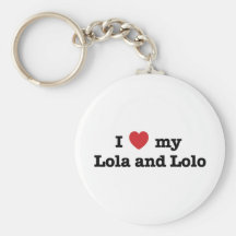 I Love my Lola and Lolo Key Chain