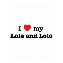I Love my Lola and Lolo Postcard