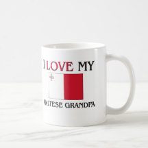 I Love My Maltese Grandpa Coffee Mug