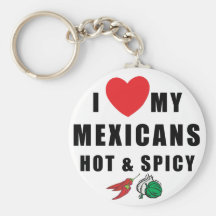 I Love My Mexicans Hot & Spicy Keychain