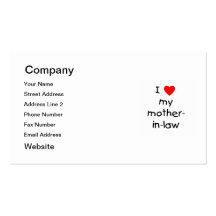 I love my mother-in-law business card template