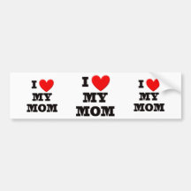 I Love My Mum Bumper Sticker