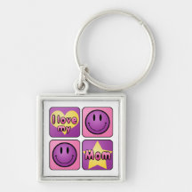 I Love My Mum Keychains