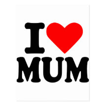 I love my mum post cards