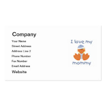 I love my mummy (boy ducky) business card