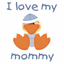 I love my mummy (boy ducky) photo cutouts