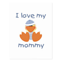 I love my mummy (boy ducky) postcard