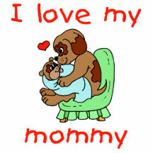 I love my mummy (puppies) acrylic cut outs