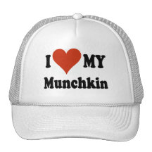 I Love My Munchkin Cat Gifts and Apparel Mesh Hats