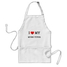 I Love My MUSIC TUTOR Aprons