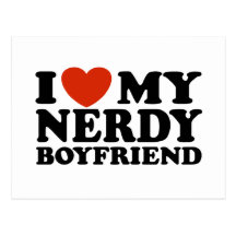 I Love My Nerdy Boyfriend Postcards