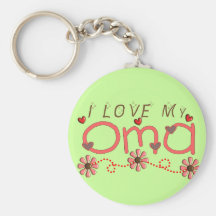 I Love My OMA Gifts Keychain