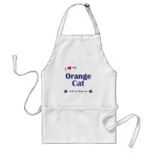 I Love My Orange Cat (Male Cat) Apron