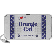 I Love My Orange Cat (Male Cat) iPhone Speakers