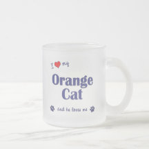 I Love My Orange Cat (Male Cat) Mugs