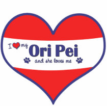 I Love My Ori Pei (Female Dog) photo sculptures
