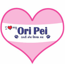I Love My Ori Pei (Female Dog) photo sculptures