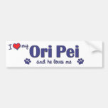 I Love My Ori Pei (Male Dog) Bumper Sticker