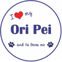 I Love My Ori Pei (Male Dog) photo sculptures