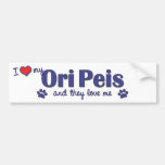 I Love My Ori Peis (Multiple Dogs) Bumper Sticker