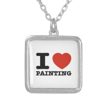I love my painting necklaces