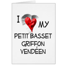 I Love My Petit Basset Griffon Vendeen Cards