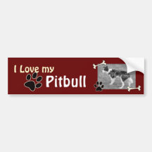 I love my Pitbull Bumper Sticker