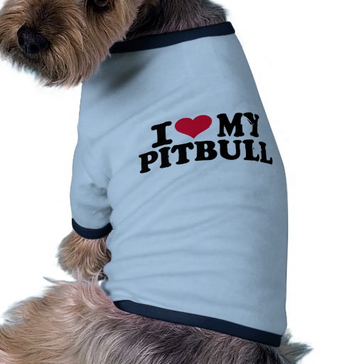 I love my Pitbull Dog Tee Shirt