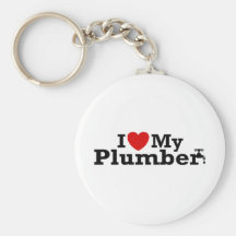 I Love My Plumber Keychain