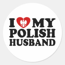 I Love My Polish Husband Sticker