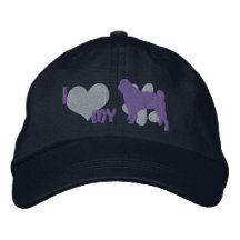 I Love my Pug Embroidered Hat
