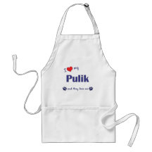 I Love My Pulik (Multiple Dogs) Apron